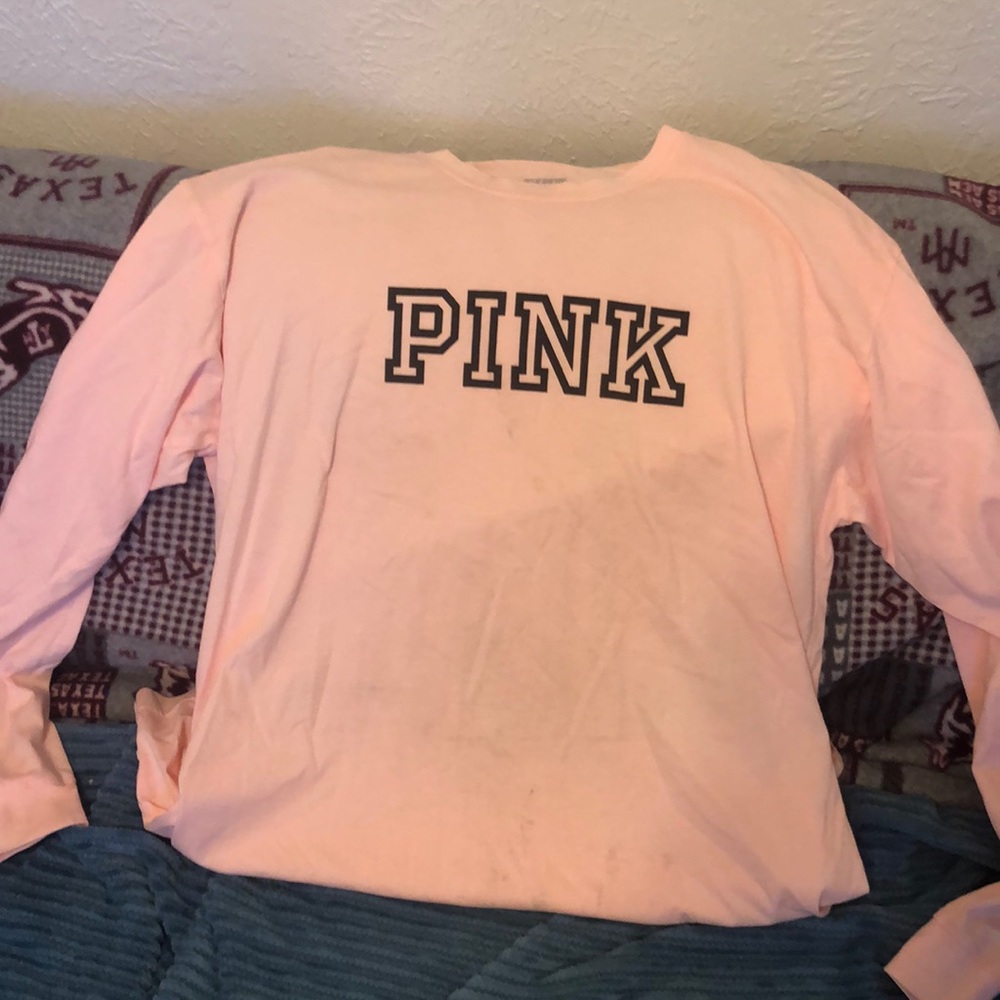 Pink long sleeve T-shirt
